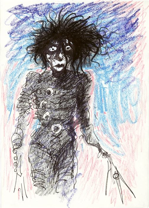 Tim Burton, Untitled (Edward Scissorhands), 1990. EDWARD SCISSORHANDS ©1990. 20th Century Studios, Inc. All Rights Reserved.